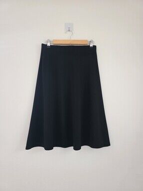 Vince Black A-Line Midi Skirt